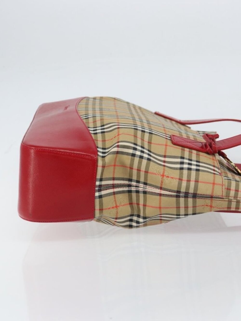 Burberrys Nova Check Tote Bag Canvas Beige Gold Auth 156474 - Picture 5 of 16